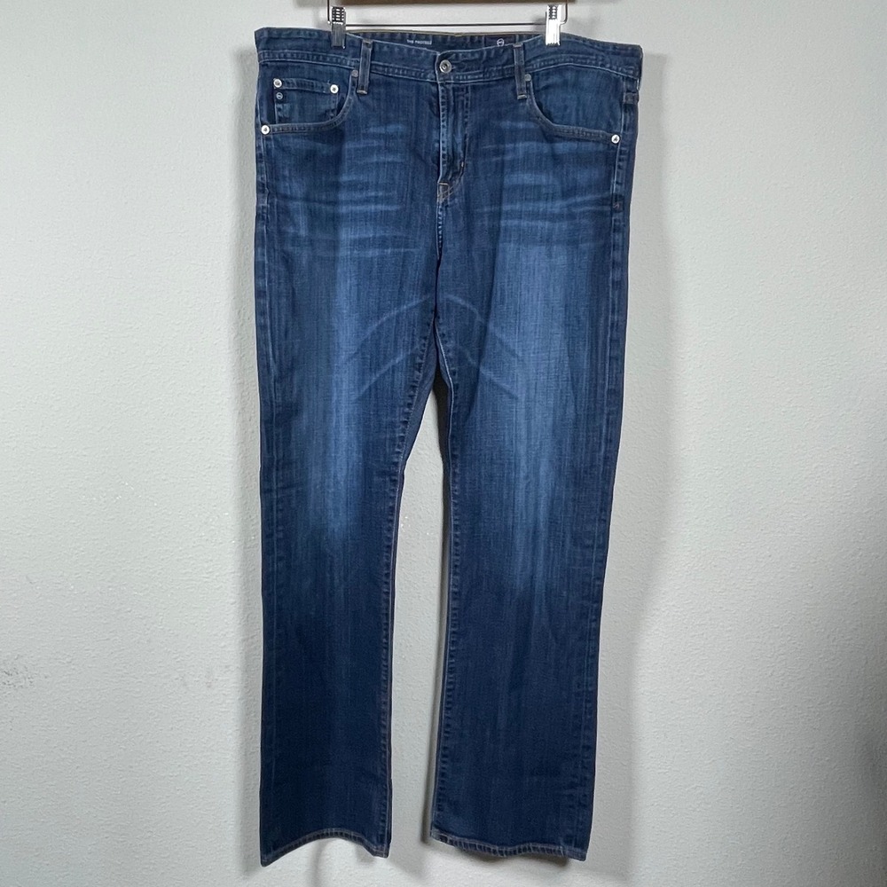 AG Adriano Goldschmied The Protege Jeans Mens 38x34 Blue Excellent Straight Leg
